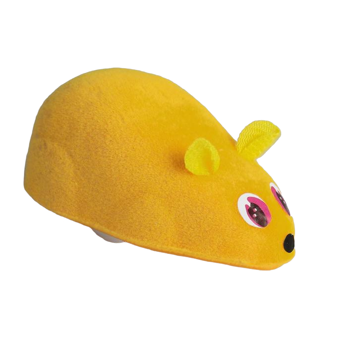 Игрушка Пижон Мышь заводная, 7 см, жёлтая