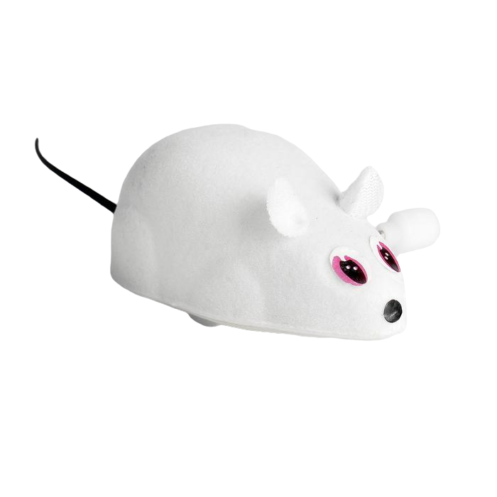 Игрушка Пижон Мышь заводная, 7 см, белая
