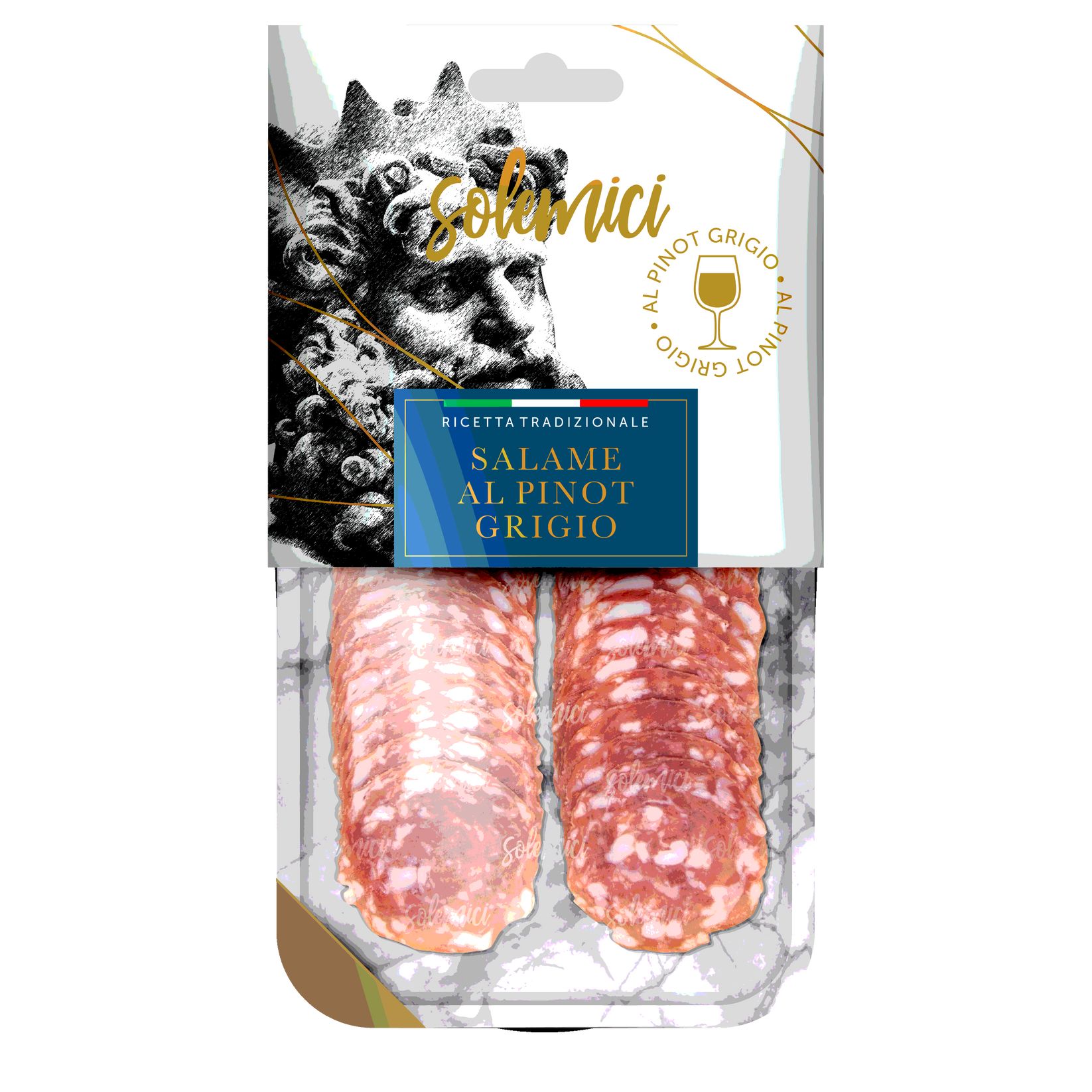 

Колбаса сыровяленая Solemici Салями Al Pinot Grigio 70 г