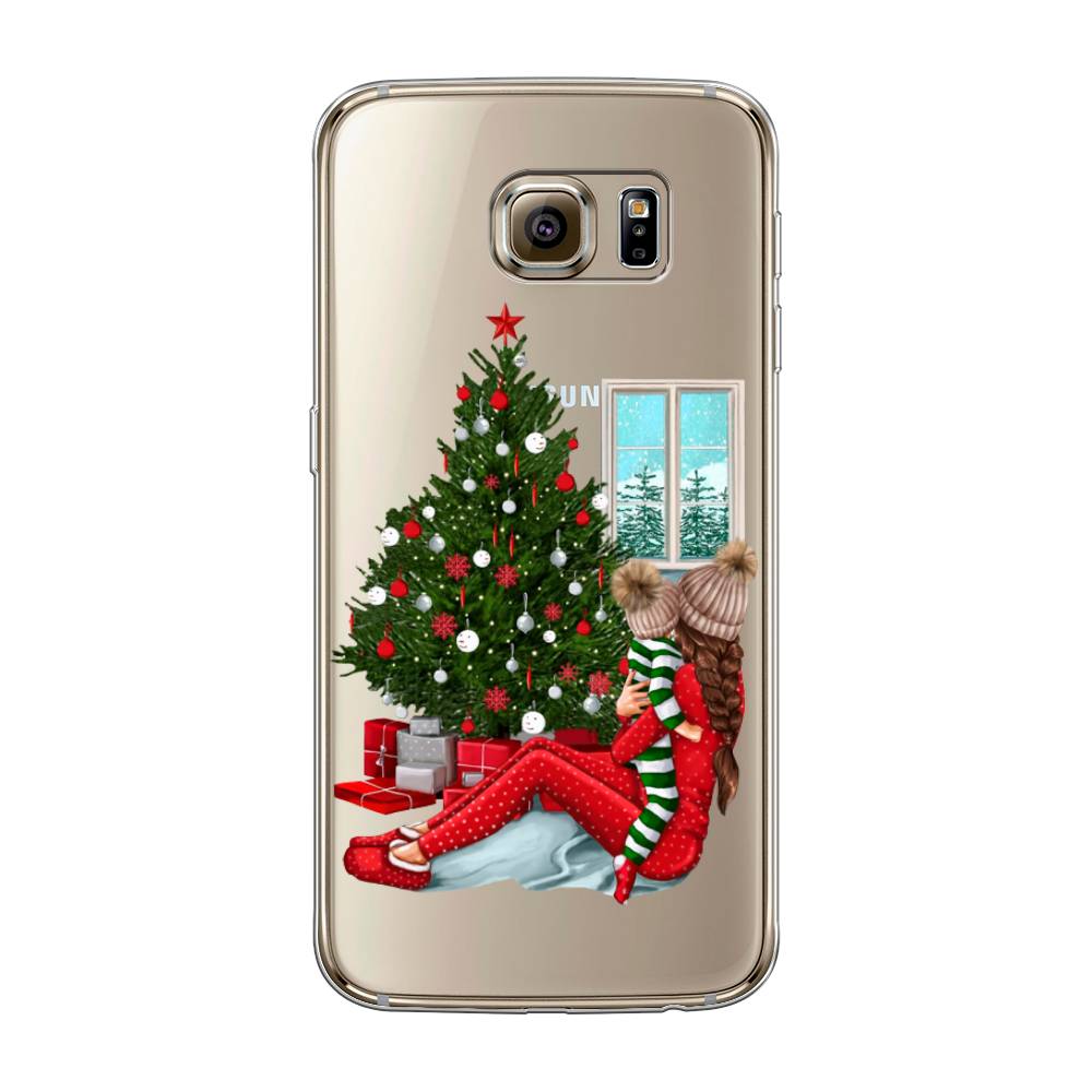 

Чехол на Samsung Galaxy S6 "Новый год с мамой", Красный;зеленый;голубой, 24350-6