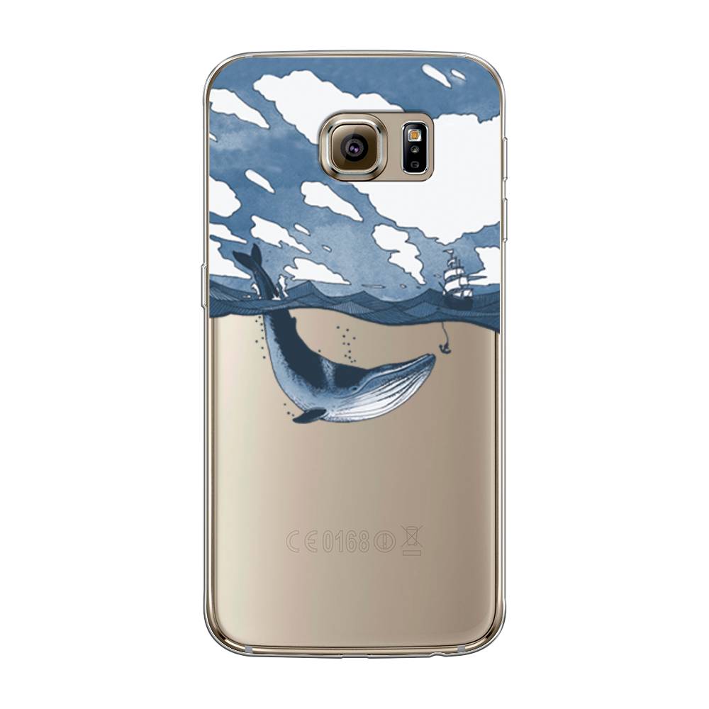 

Чехол на Samsung Galaxy S6 "Большой кит", Синий, 24350-1