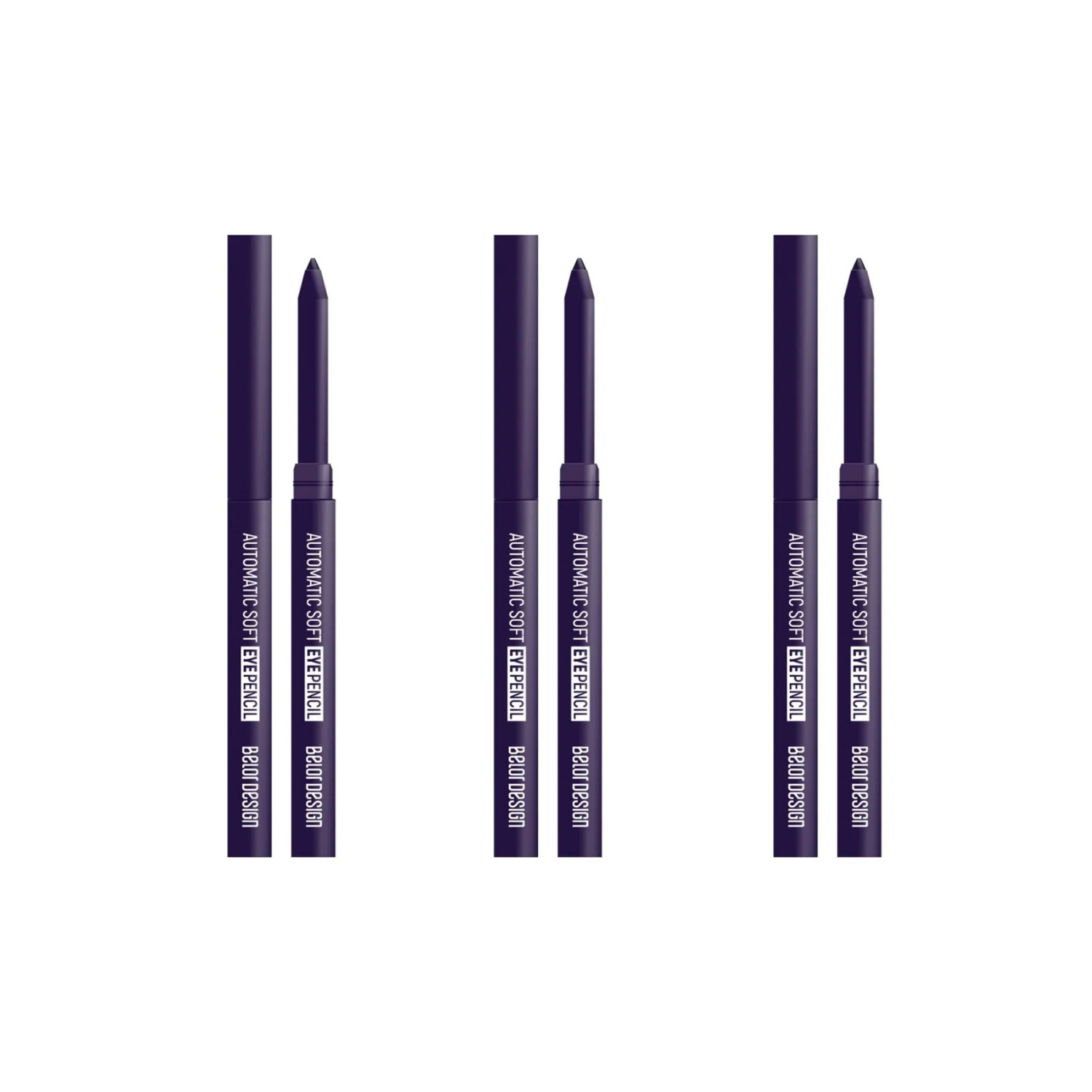 Карандаш для глаз Belor Design Automatic Soft Тон 305 Фиолетовый 3 шт. мешок для обуви 420 х 340 мм calligrata sport мягкий полиэстер плотность 210d фиолетовый микс