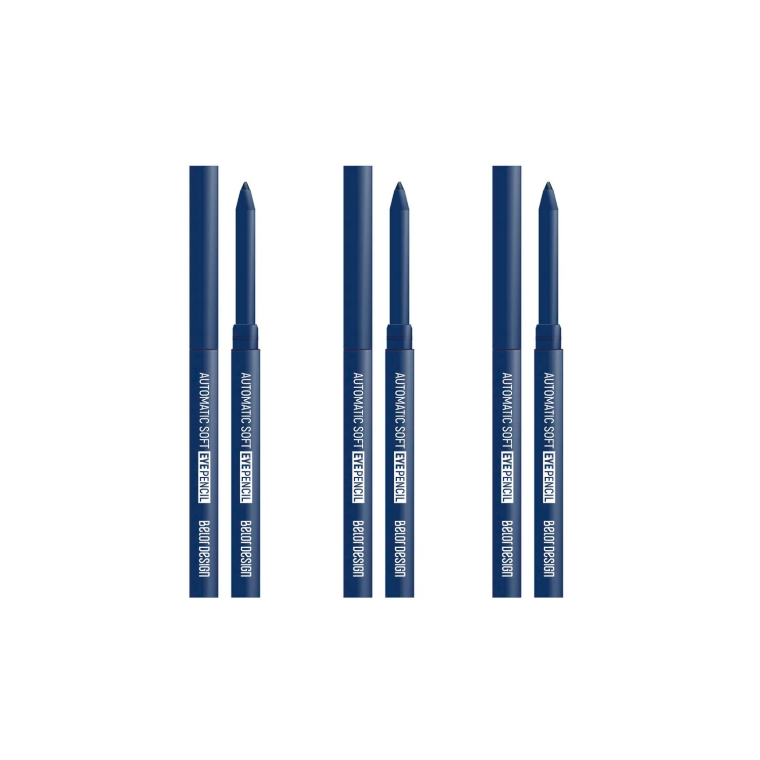 карандаш для глаз lavera мягкий 04 синий 114 г Карандаш для глаз Belor Design Automatic Soft Тон 303 Синий, 3 шт.