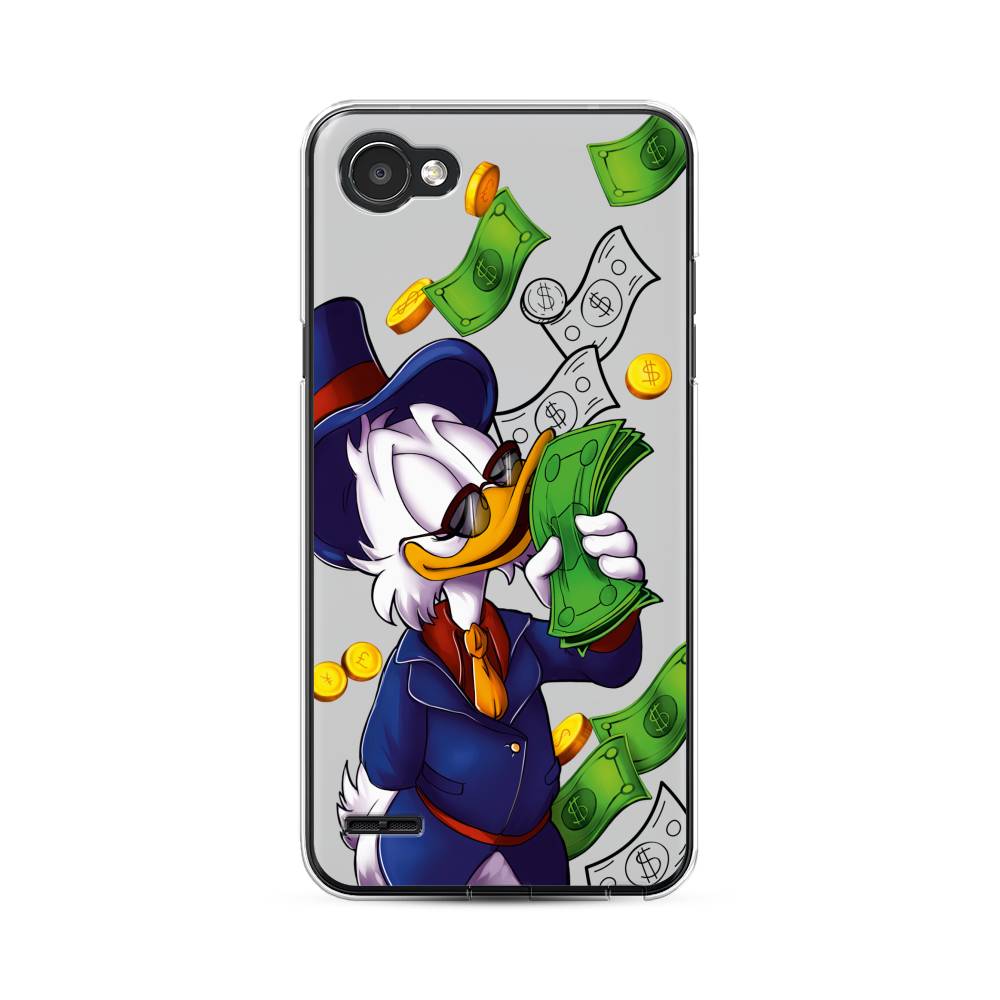 

Чехол для LG Q6 "Scrooge McDuck with Money", Синий;зеленый;белый, 83150-6