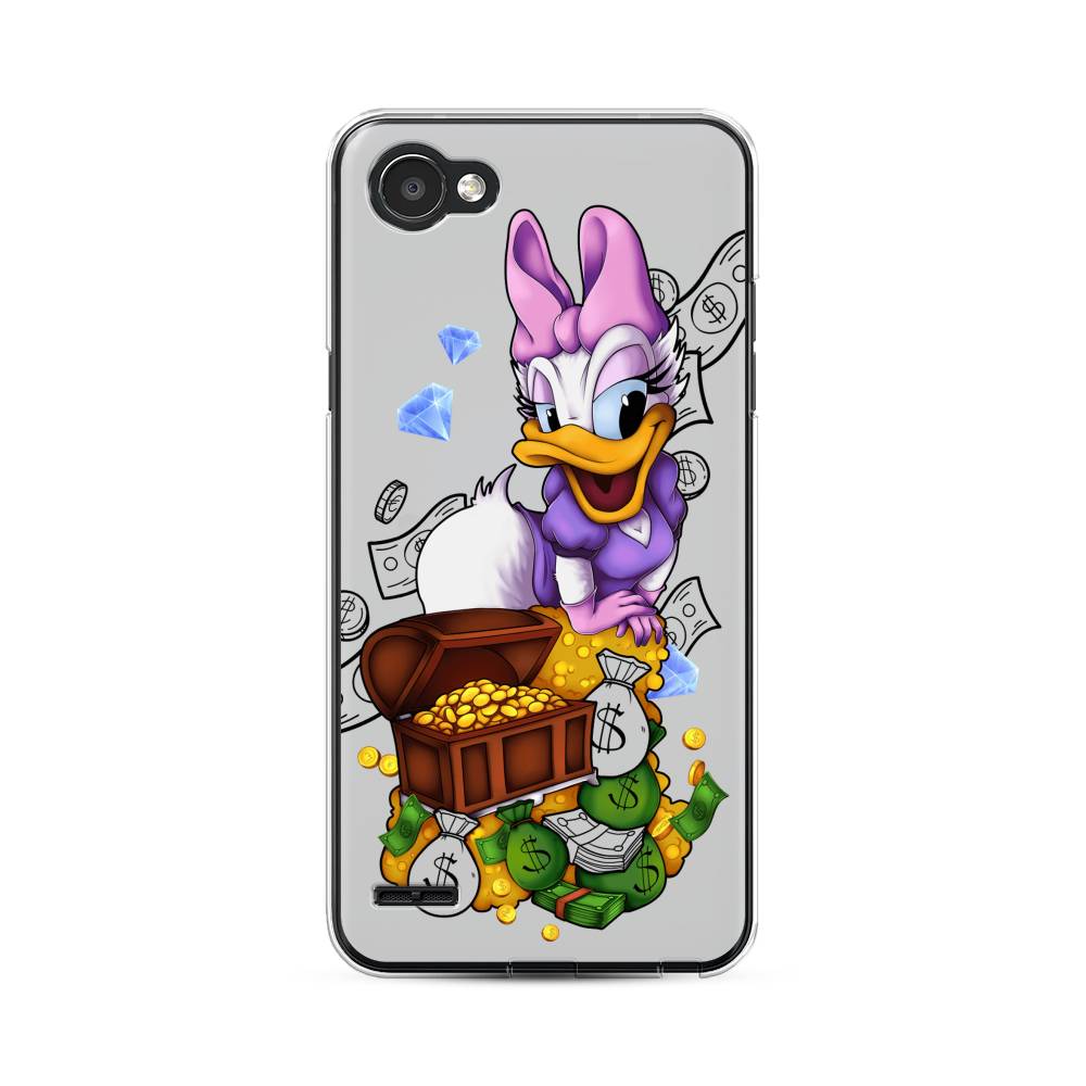 

Чехол для LG Q6 "Rich Daisy Duck", Коричневый;белый;фиолетовый, 83150-6