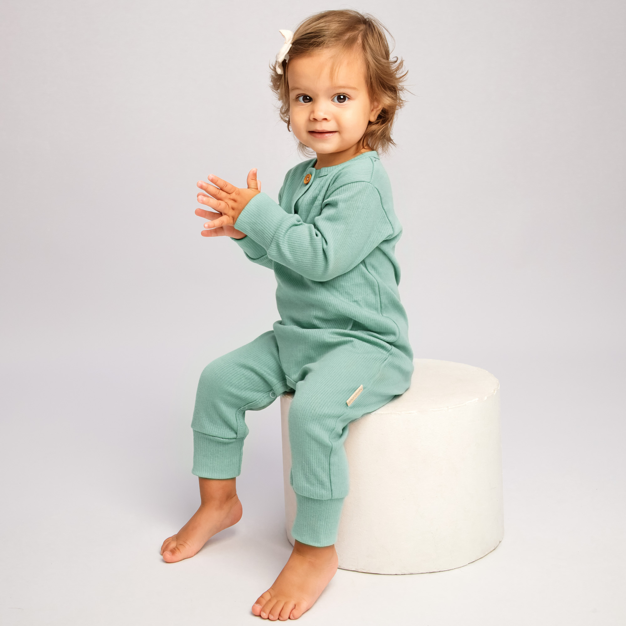 фото Комбинезон детский amarobaby ab-od21-fs501 цв. зеленый р. 74