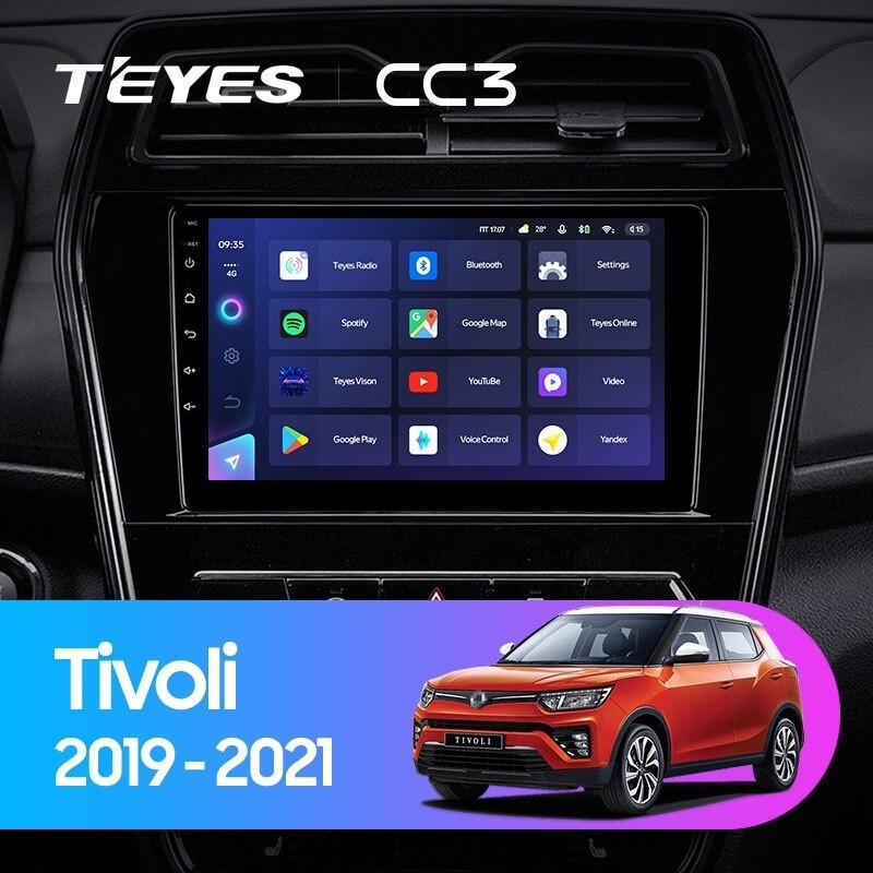 Штатная магнитола Teyes CC3 432 SsangYong Tivoli 2019-2021 3913100₽