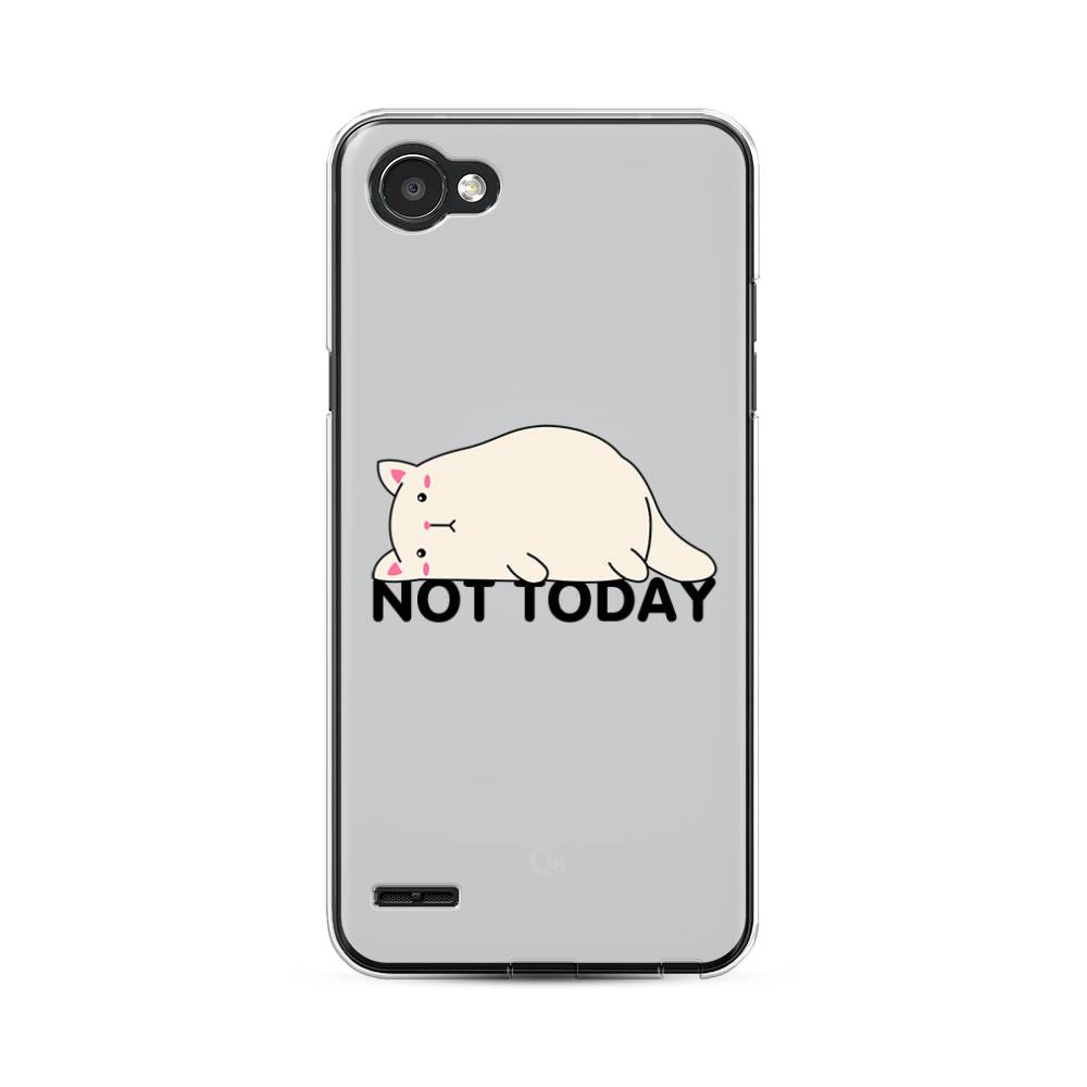 

Чехол для LG Q6 "Cat not today", Белый;розовый;черный, 83150-1