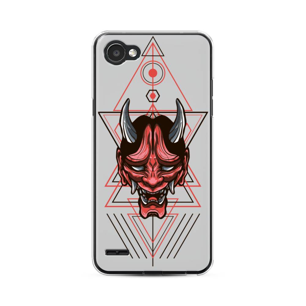 

Чехол для LG Q6 "Hanya Oni mask", Серый;красный;черный, 83150-4