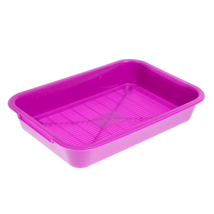 

Туалет перламутровый средний с сеткой 36 х 26 х 6,5 см, фуксия, Розовый, с сеткой