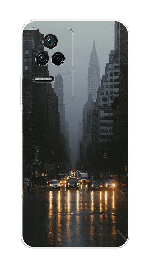 

Чехол на Poco F4/Redmi K40S "Дождливый Нью Йорк", Черный;серый, 315350-1