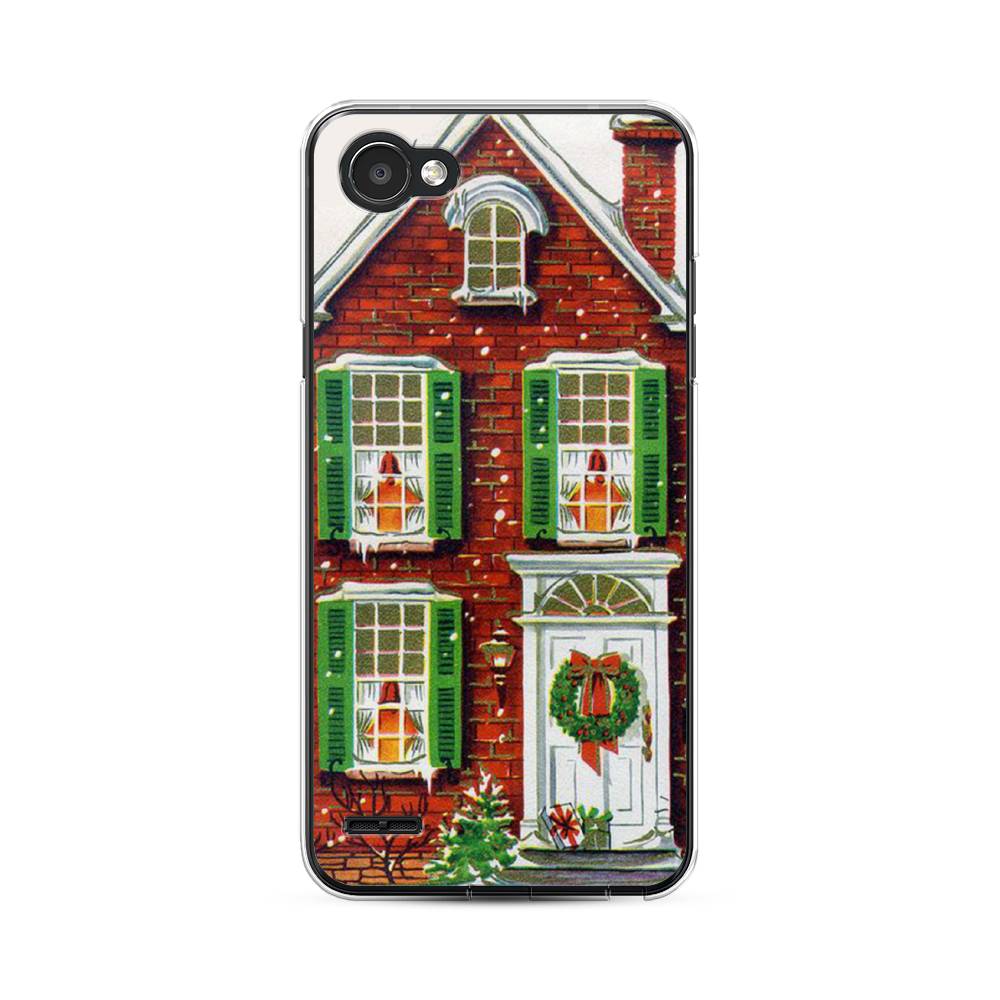 

Чехол для LG Q6 "Рождественский дом", Зеленый;красный;белый, 83150-5