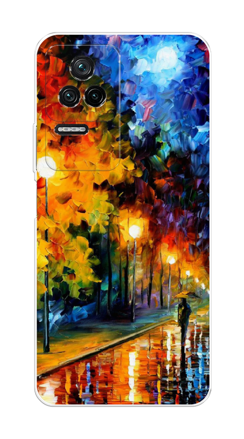 

Чехол на Poco F4/Redmi K40S "Безлюдная улочка", Оранжевый;желтый;синий, 315350-1