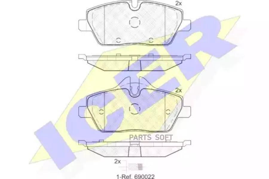 

Колодки Торм.Пер. Bmw E81/E87 1.6/2.0/D 09/04-> Icer арт. 181662-202