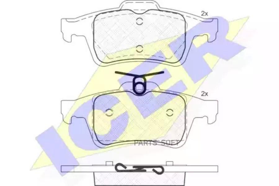 

Колодки Дисковые З. Mazda 3/5/Premacy 1.6-2.5i/D 05> Icer 181825 181825