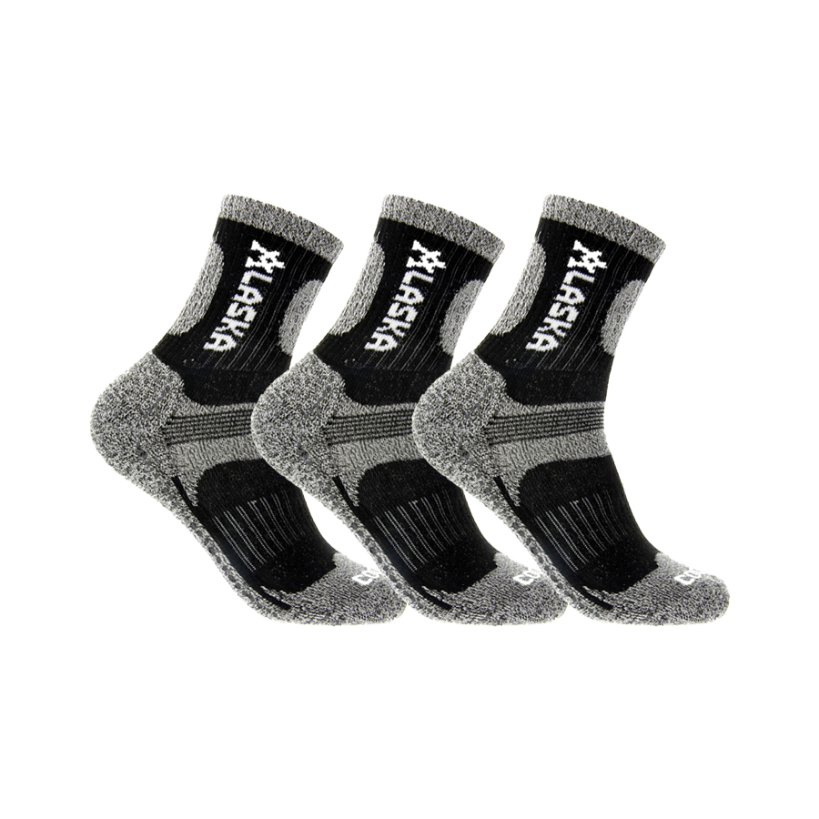 Комплект носков мужских BOMBACHO, Аляска, размер 41-47, 3 пары, черный