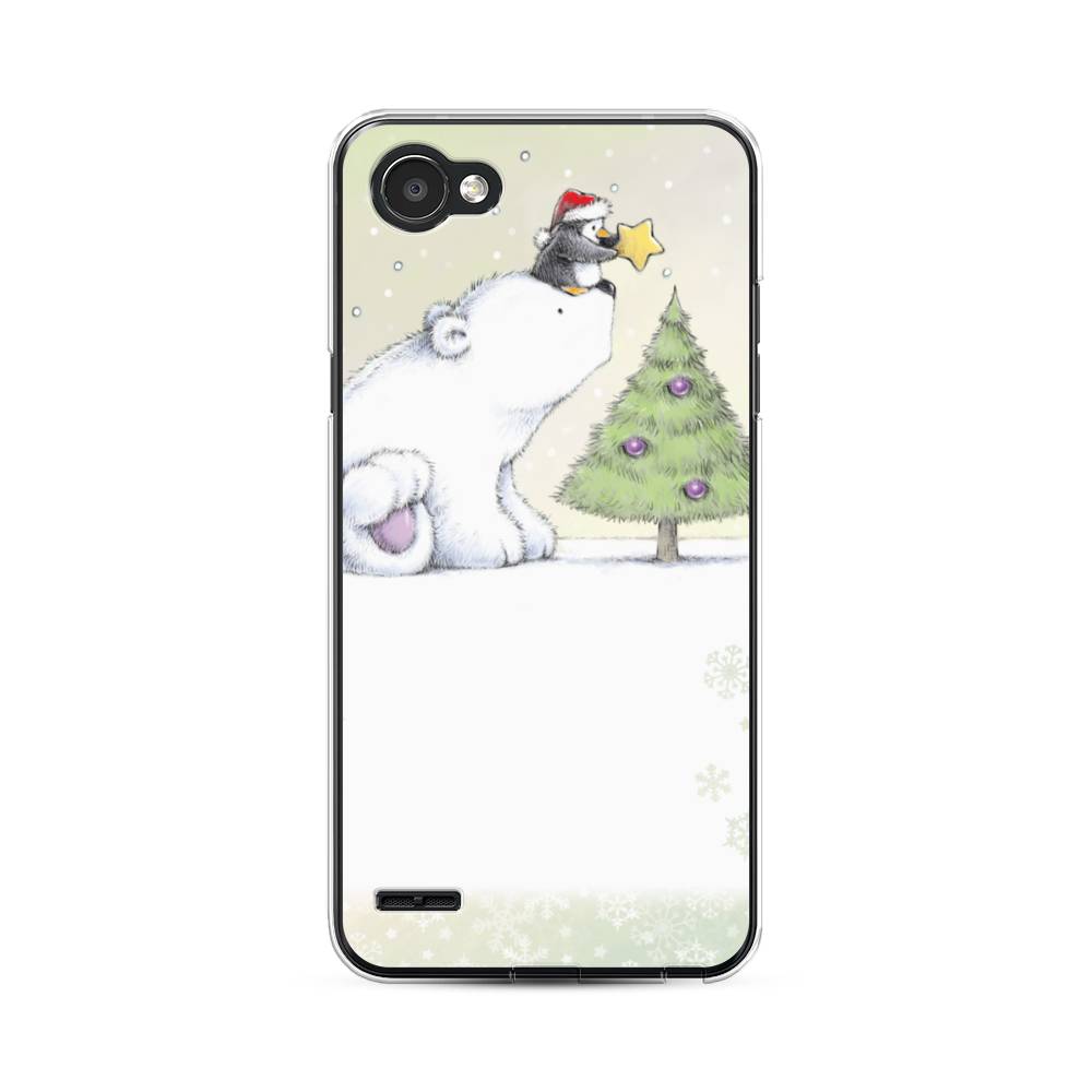 

Чехол для LG Q6 "Украшение елки", Белый;бежевый, 83150-5