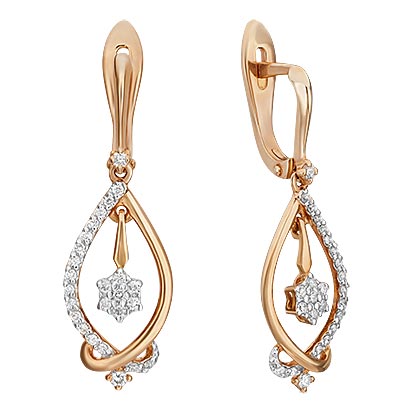 

Серьги из красного золота с бриллиантом PLATINA jewelry 02-0948-00-101-1110-30, 02-0948-00-101-1110-30