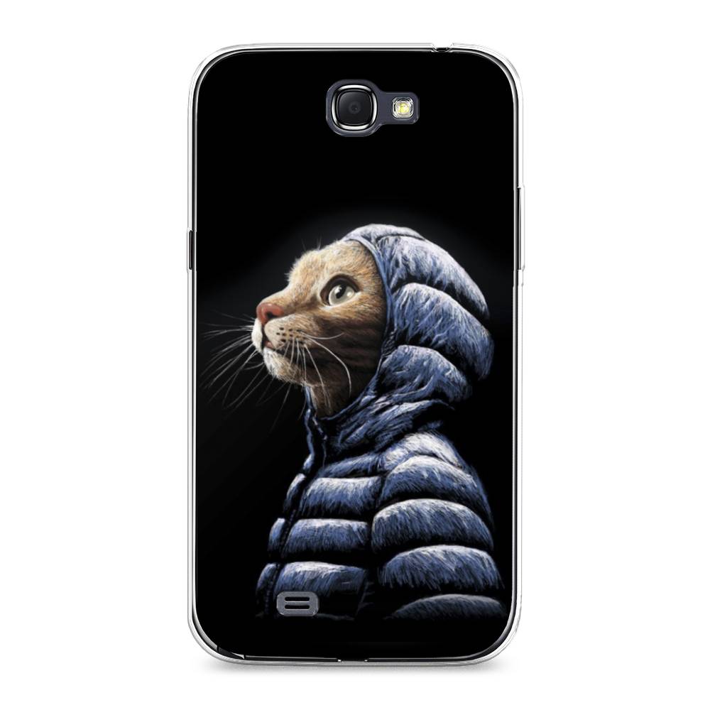 

Чехол Awog на Samsung Galaxy Note 2 / Самсунг Note 2 "Кот в капюшоне", Черный;бежевый;синий, 23250-2