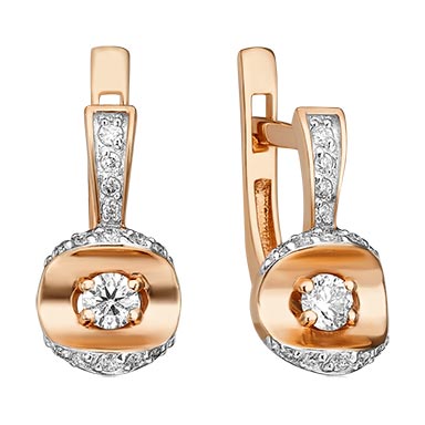 

Серьги из красного золота с бриллиантом PLATINA jewelry 02-0944-00-101-1110-30, 02-0944-00-101-1110-30