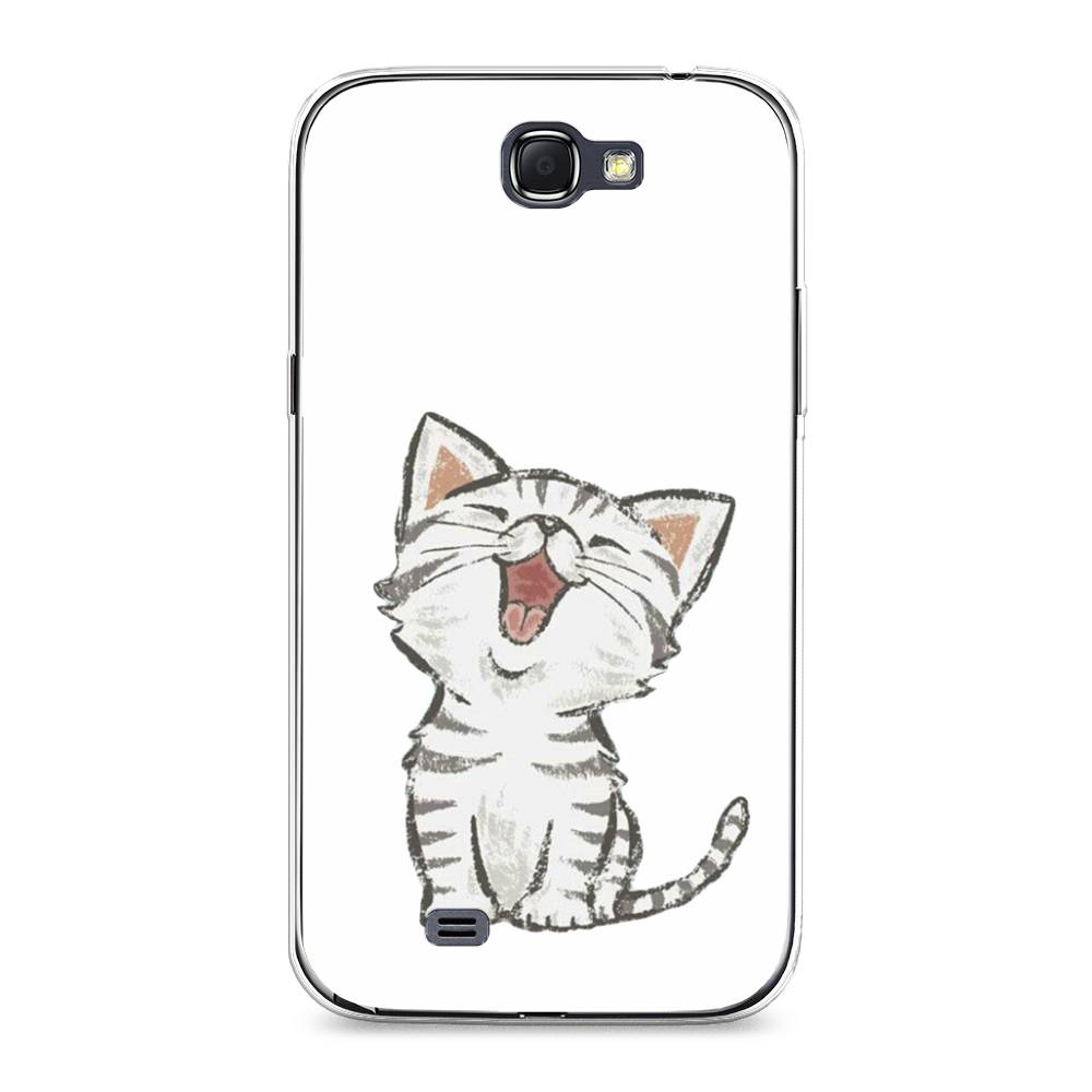 

Чехол Awog на Samsung Galaxy Note 2 / Самсунг Note 2 "Котенок рисованный", Серый;белый, 23250-1