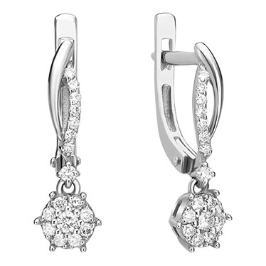 

Серьги из белого золота с бриллиантом PLATINA jewelry 02-0906-00-101-1120-30, 02-0906-00-101-1120-30