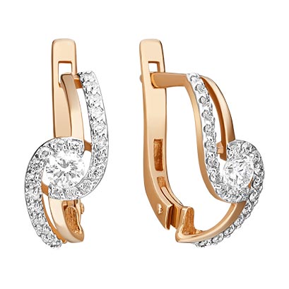 

Серьги из красного золота с бриллиантом PLATINA jewelry 02-0884-00-101-1110-30, 02-0884-00-101-1110-30
