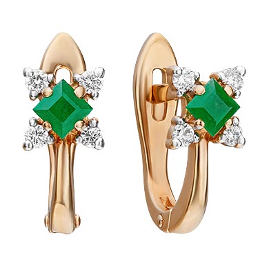 

Серьги из красного золота с изумрудом и бриллиантом PLATINA jewelry 02-0877-00-106-1110-30, 02-0877-00-106-1110-30