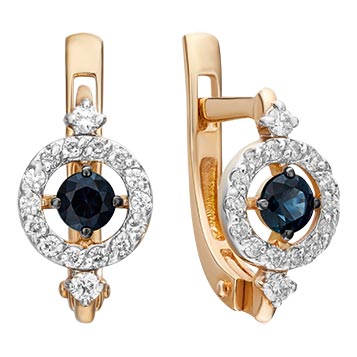 

Серьги из красного золота с сапфиром и бриллиантом PLATINA jewelry 02-0871-00-105-1110-30, 02-0871-00-105-1110-30
