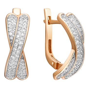 

Серьги из красного золота с бриллиантом PLATINA jewelry 02-0853-00-101-1110-30, 02-0853-00-101-1110-30