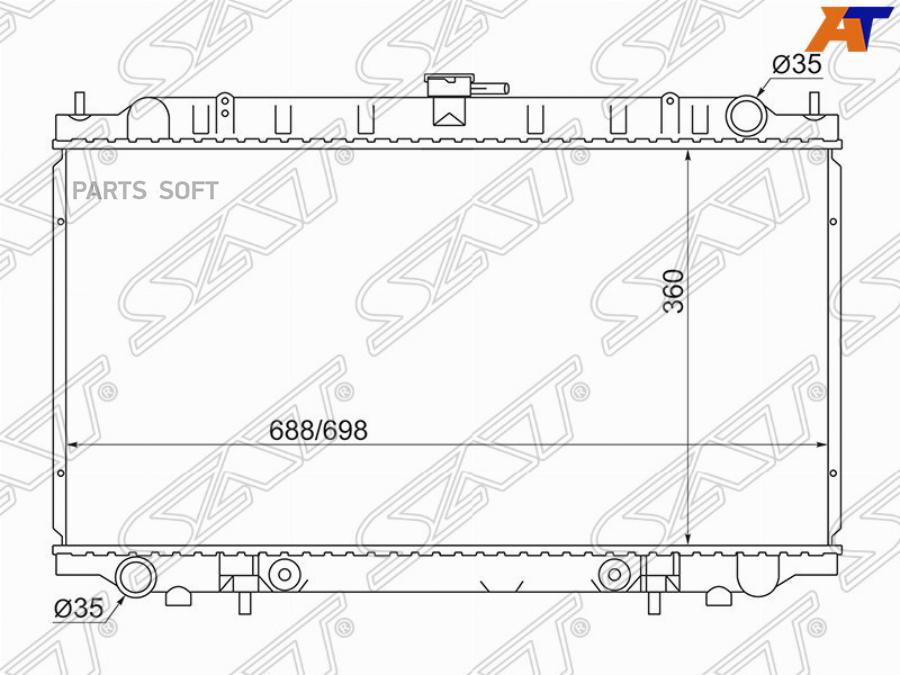 

SAT Радиатор NISSAN BLUEBIRD U14/PRIMERA CAMINO P11/INFINITI G20 SR18/20 95-01