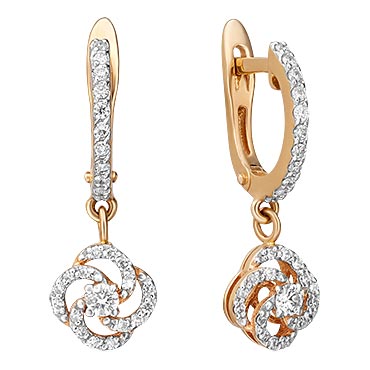 

Серьги из красного золота с бриллиантом PLATINA jewelry 02-0834-00-101-1110-30, 02-0834-00-101-1110-30