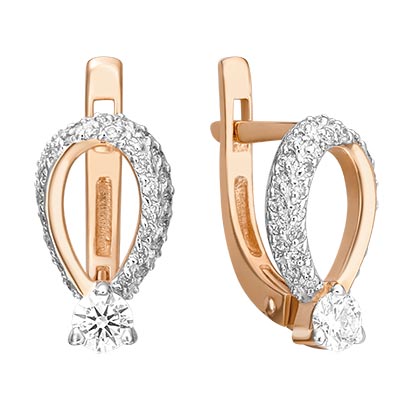 

Серьги из красного золота с бриллиантом PLATINA jewelry 02-0325-00-101-1110-30, 02-0325-00-101-1110-30