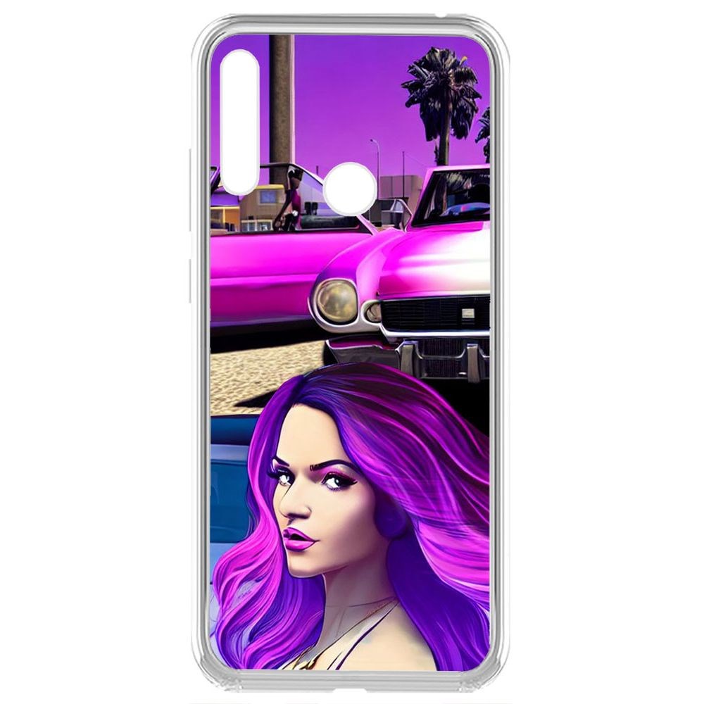 

Чехол-накладка Krutoff Clear Case Жизнь в розовом для Huawei Y6 (2019)
