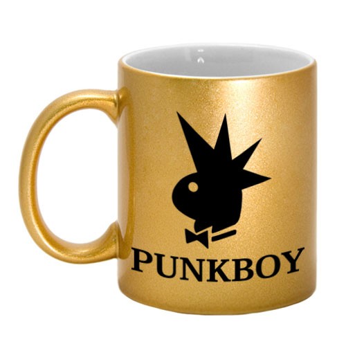 фото Кружка золотая "punkboy" фабрика сувениров