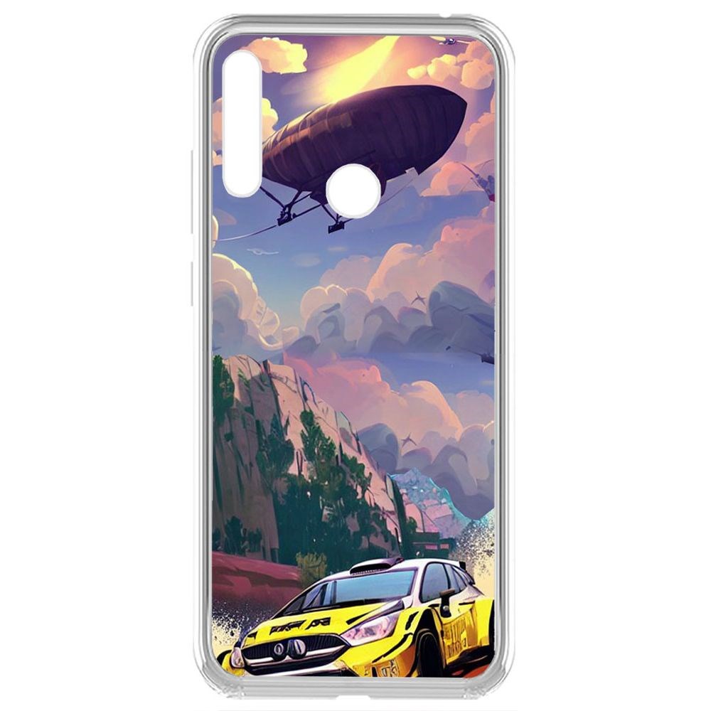 

Чехол-накладка Krutoff Clear Case Гонка для Huawei Y6 (2019)