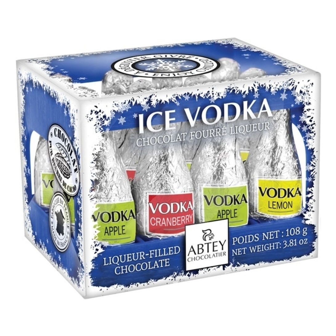 Конфеты Abtey Ice Vodka шоколадные 12 бутылочек 108 г