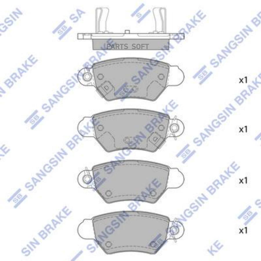 

Колодки Зад Opel Astra 1.8I-2.0Dti 98-01Zafira 1. 1Шт Sangsin brake SP4095