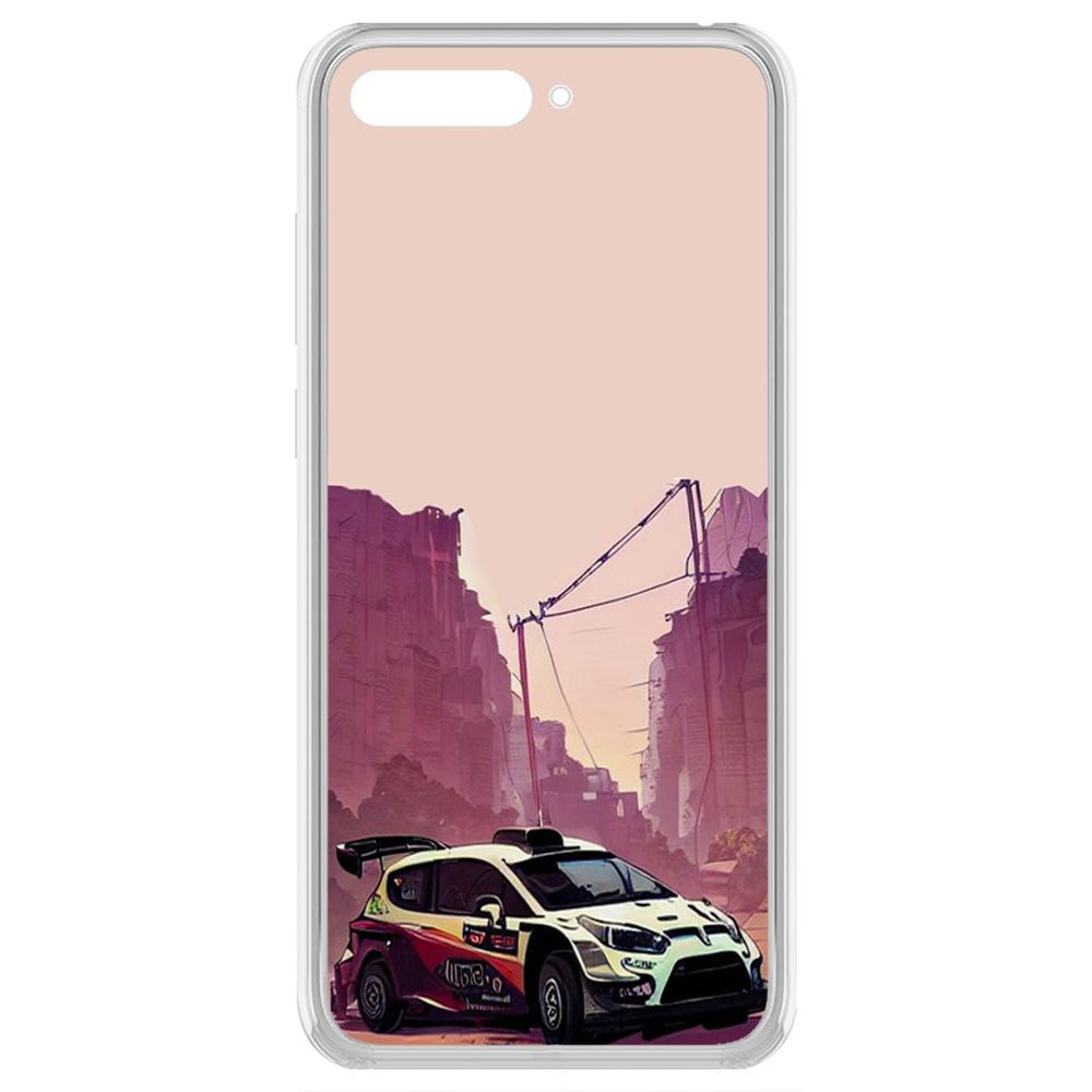 

Чехол-накладка Krutoff Clear Case Гоночный каньон для Huawei Y6 (2018)