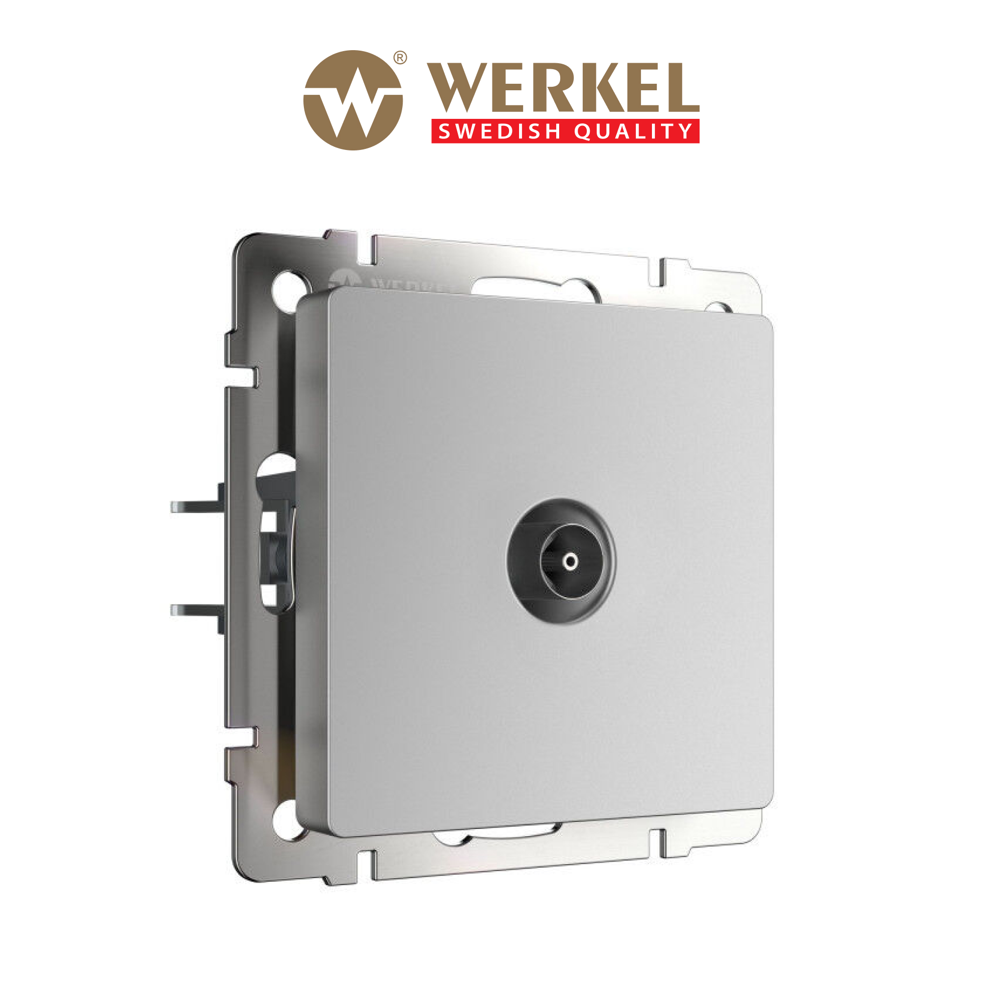 ТВ-розетка Werkel WL06-TV-2W a033755 серебряный