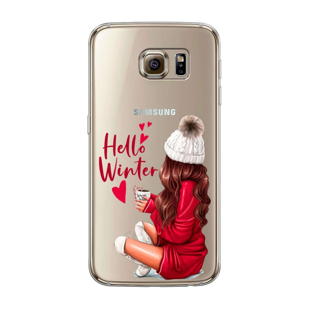 

Чехол на Samsung Galaxy S6 "Hello winter", Красный;белый;коричневый, 24350-5