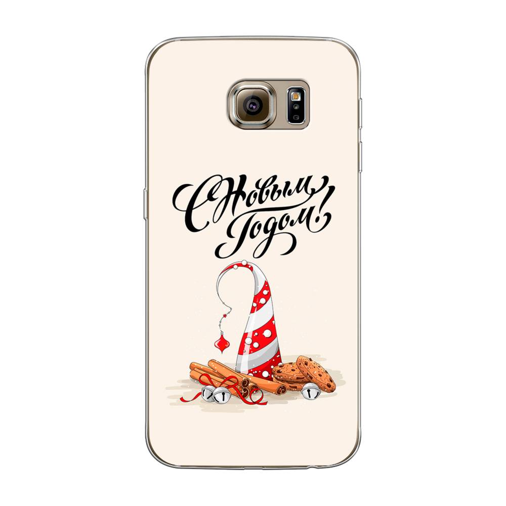 

Чехол на Samsung Galaxy S6 "Подарки на Новый Год", Бежевый;красный;черный, 24350-5