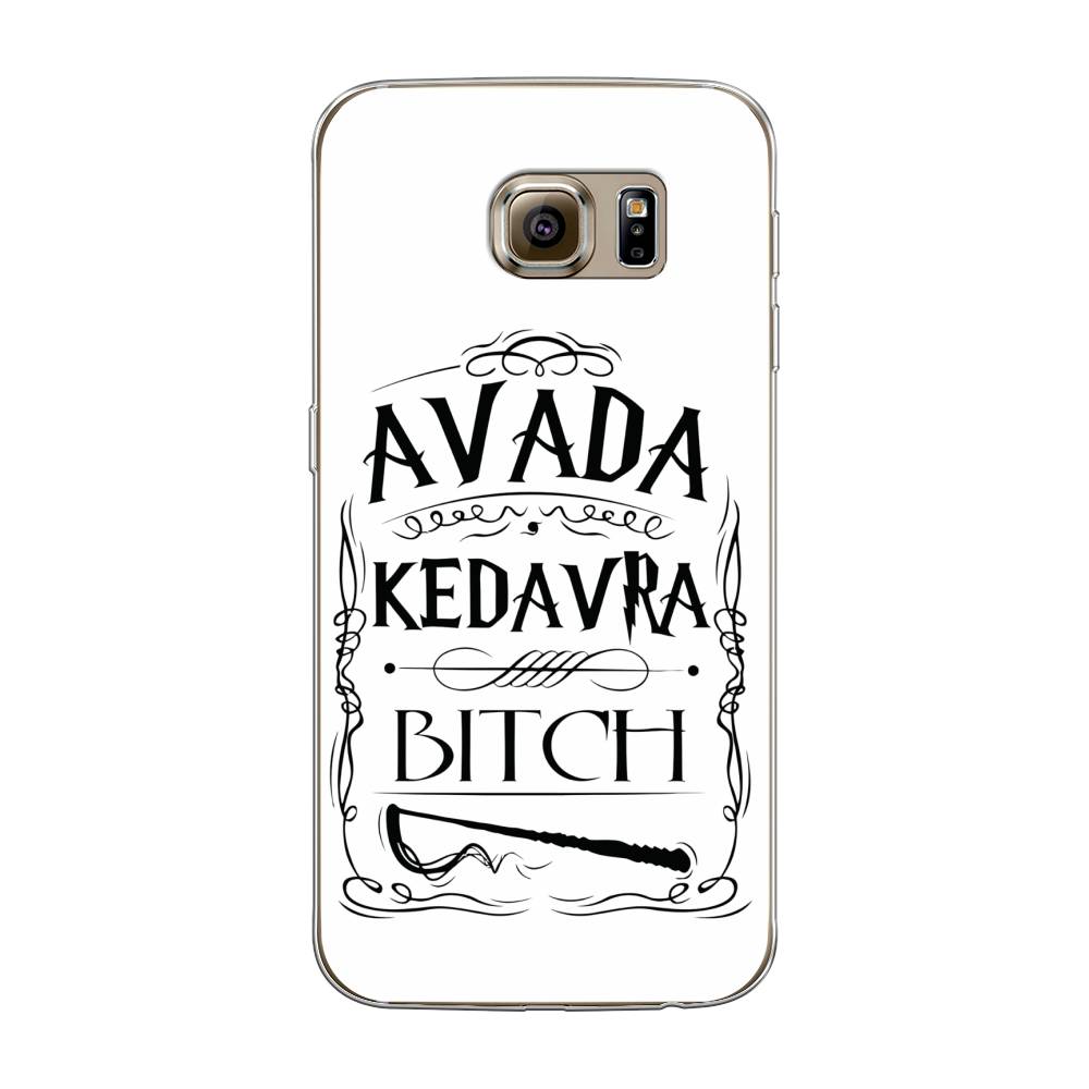 

Чехол на Samsung Galaxy S6 "Avada kedavra bitch", Белый;серый;черный, 24350-6