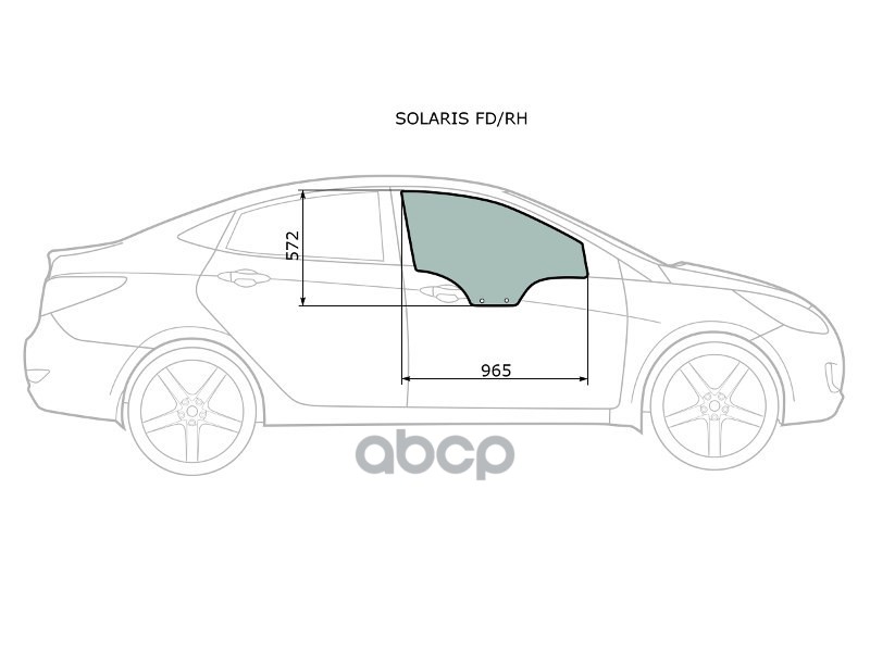 

Стекло Переднее Правое Опускное Hyundai Solaris/Kia Rio 4/5D 10-17 Xyg Арт. Solaris Fd/Rh