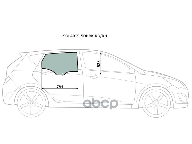 

Стекло Заднее Правое Опускное Hyundai Solaris/Accent 5D Hbk 10-17 Xyg Арт. Solaris-5Dhbk R