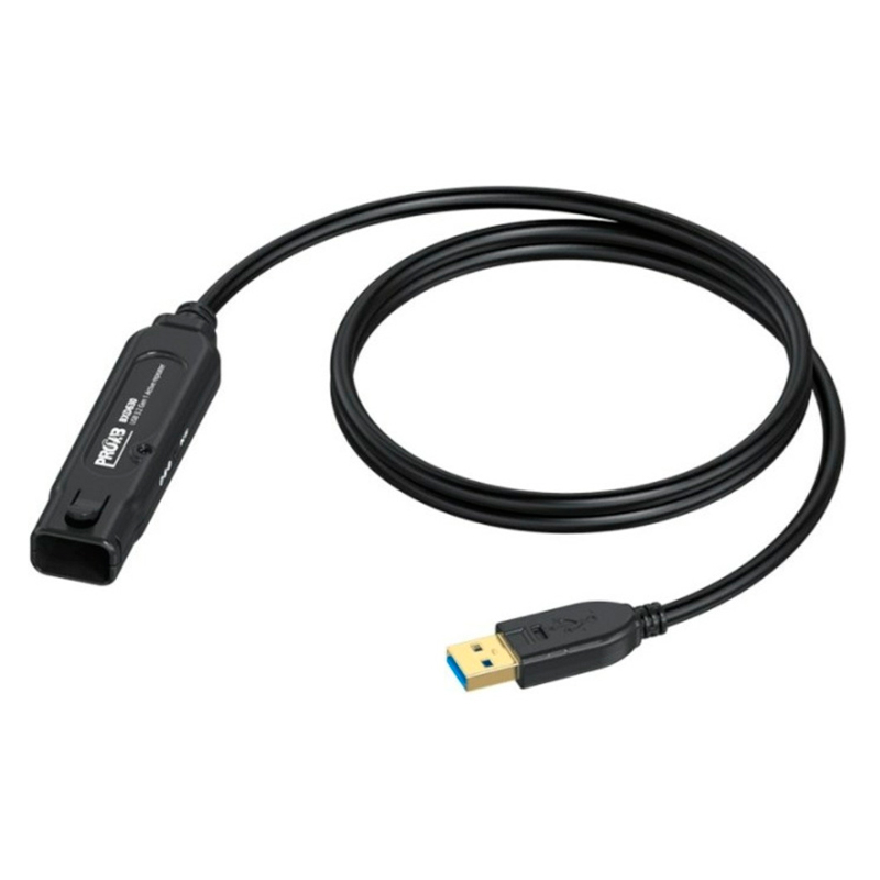 Удлинитель Procab USB A - USB A вилка-розетка 10м (BXD630/10) черный