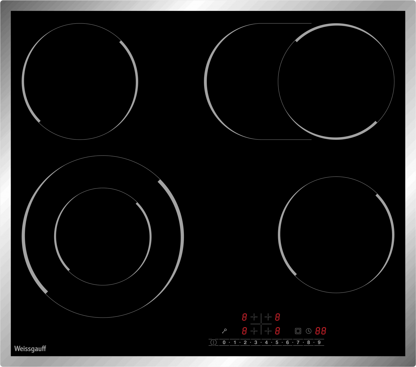 фото Встраиваемая варочная панель электрическая weissgauff hv 642 bs black