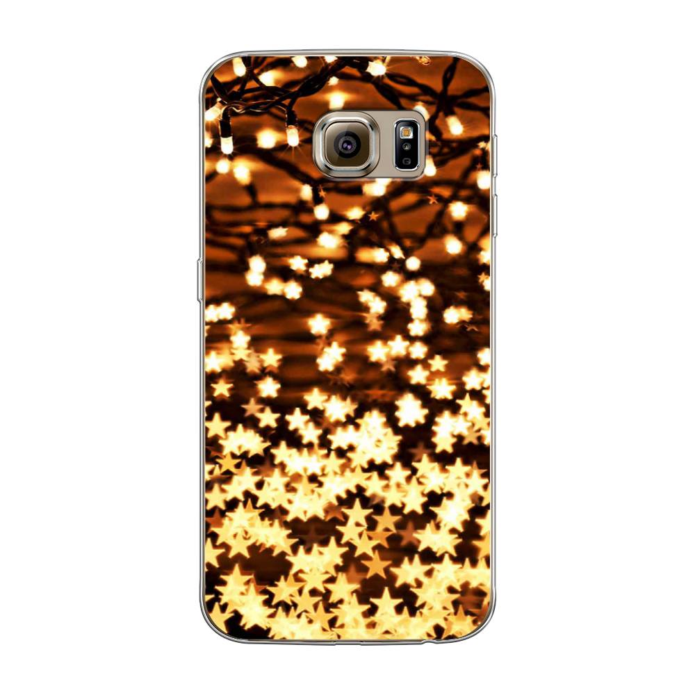 

Чехол на Samsung Galaxy S6 "Новогодняя гирлянда", Золотистый, 24350-5