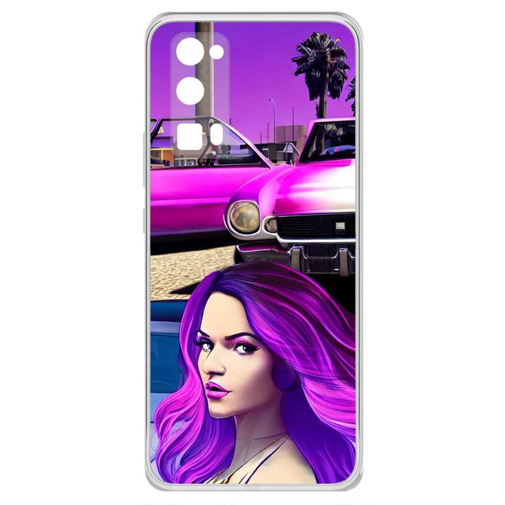 

Чехол-накладка Krutoff Clear Case Жизнь в розовом для Honor 30 Pro