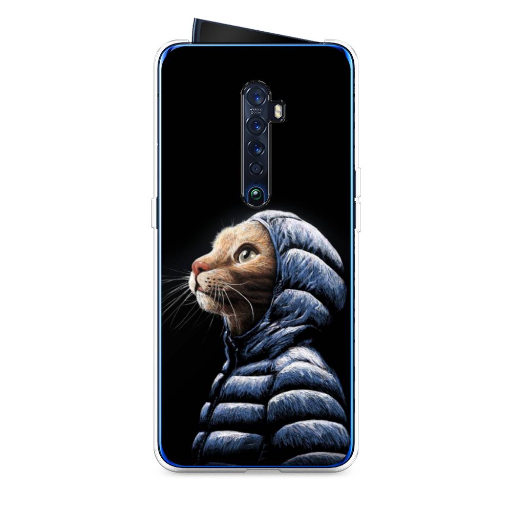 

Чехол Awog на Oppo Reno 2 "Кот в капюшоне", Разноцветный, 253550-2